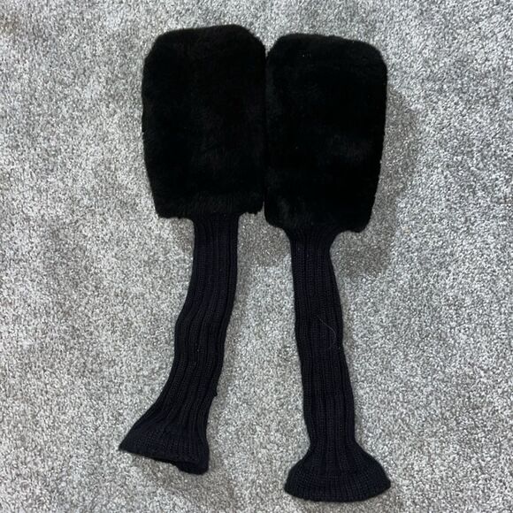 Long neck Black Retro vintage fuzzy barrel head cover #1 & #3 old school Acrylic - Picture 1 of 2
